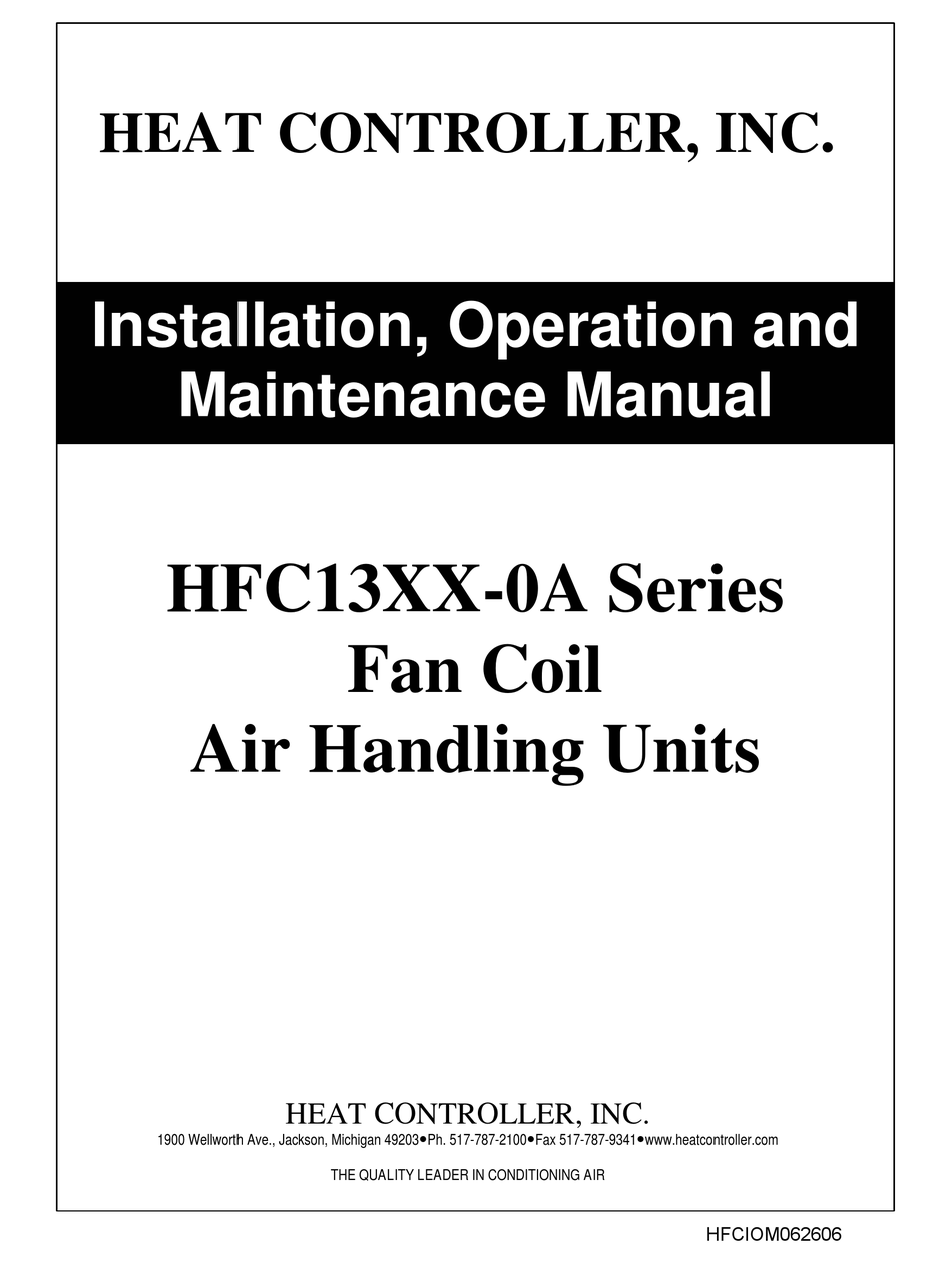 HEAT CONTROLLER HFC13XX0A SERIES INSTALLATION, OPERATION AND