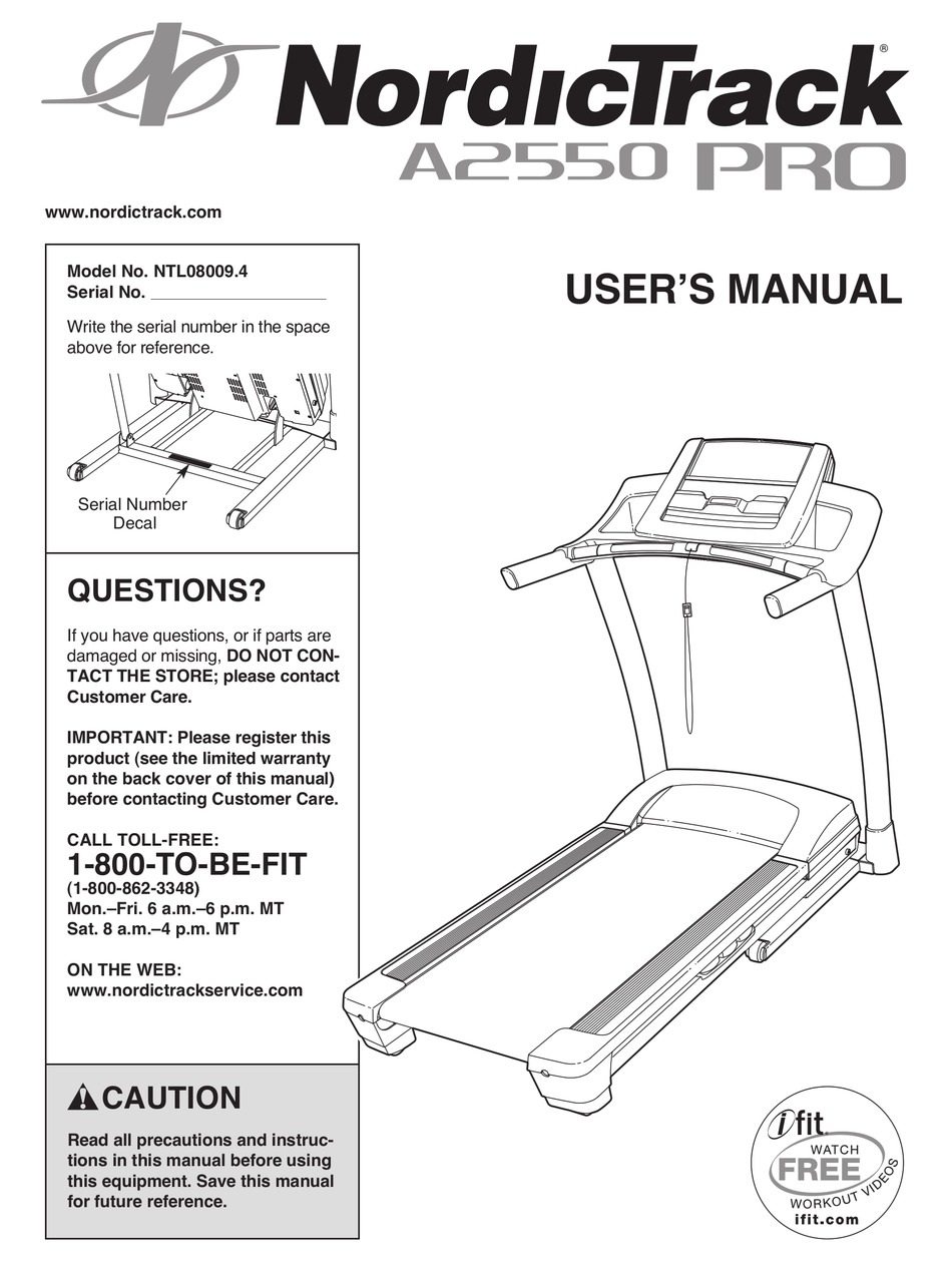 NORDICTRACK NTL08009.4 USER MANUAL Pdf Download | ManualsLib