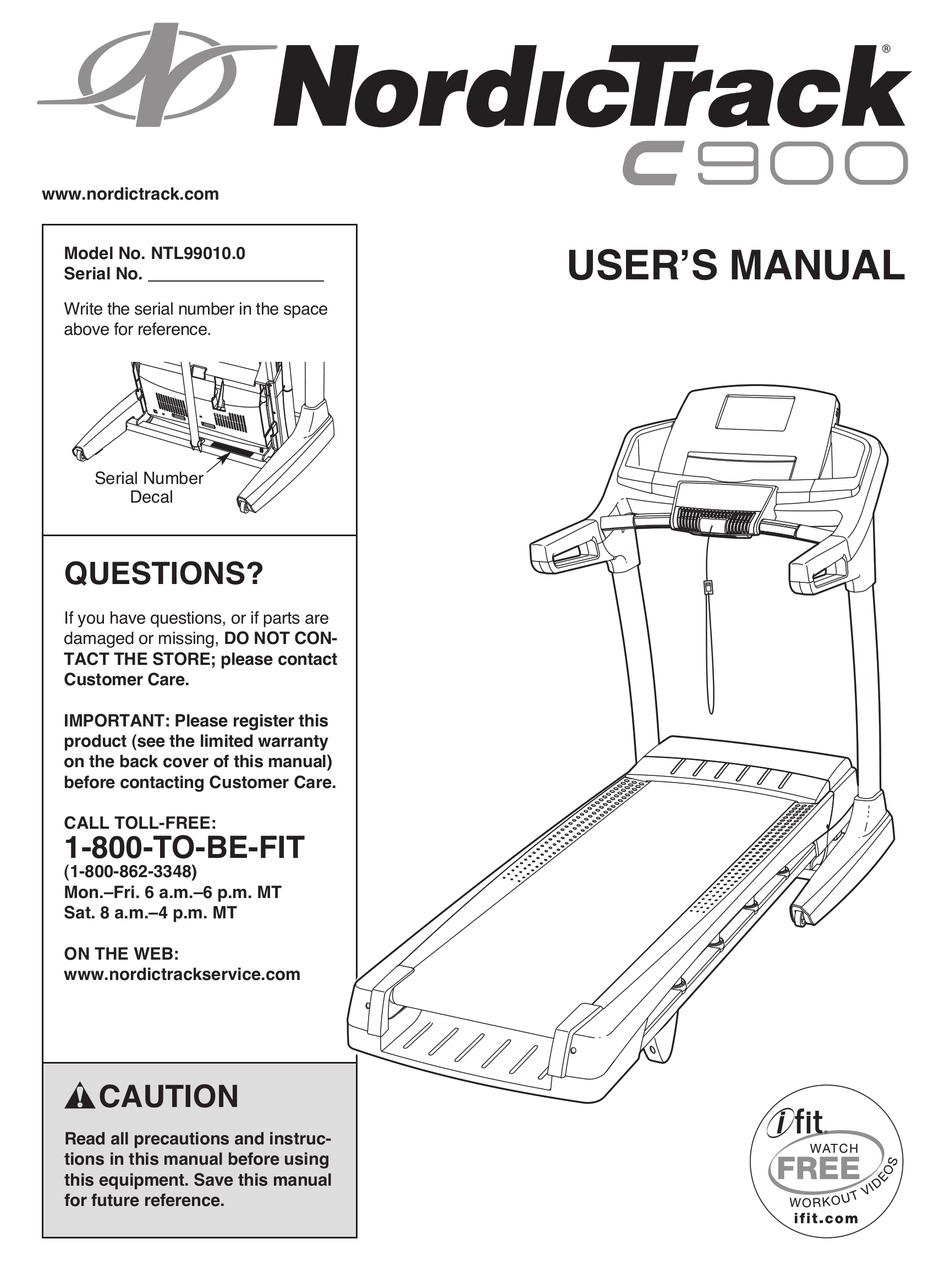 Nordictrack C900 Dimensions Nordictrack C900 Treadmill Manual