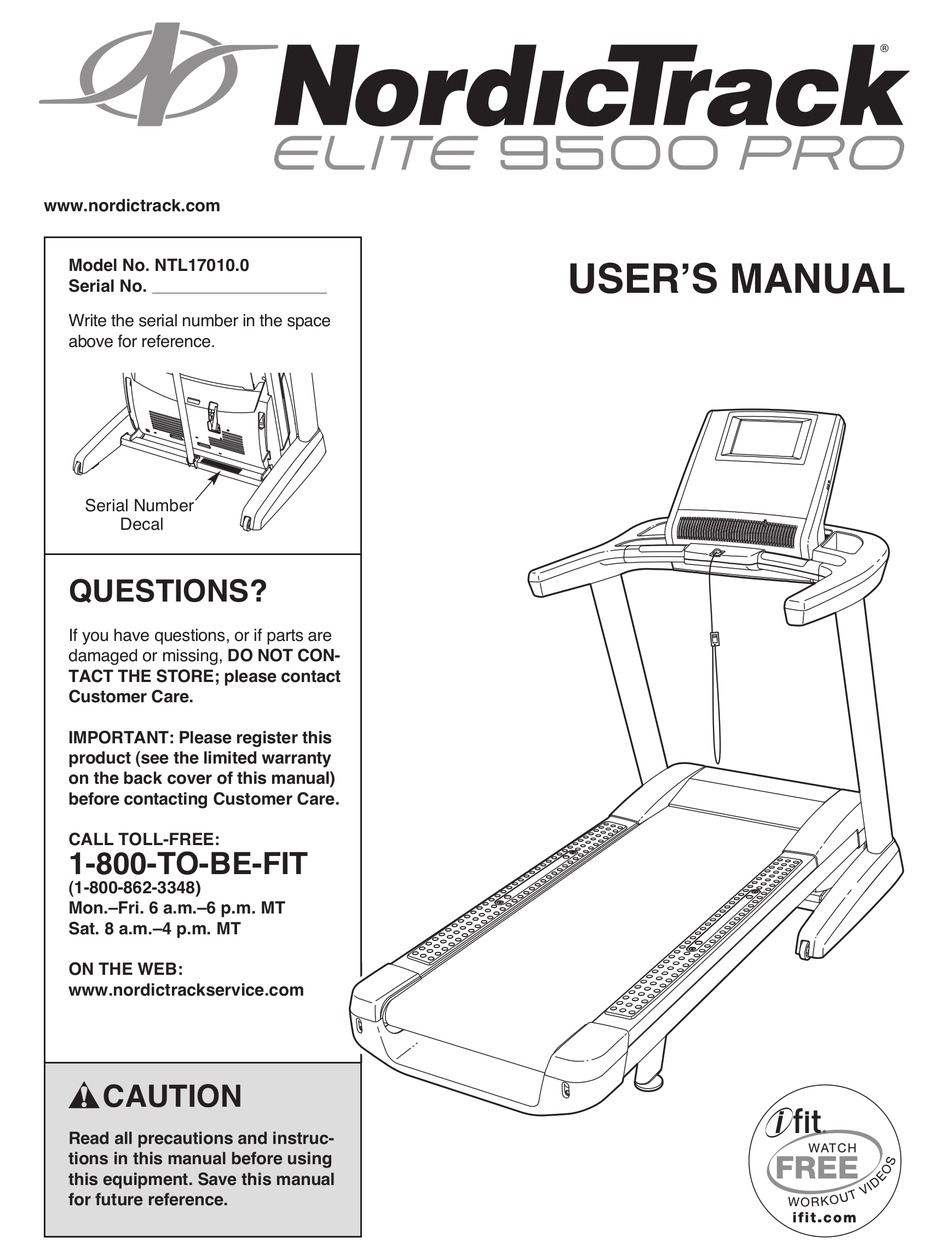 nordictrack c2300 treadmill manual