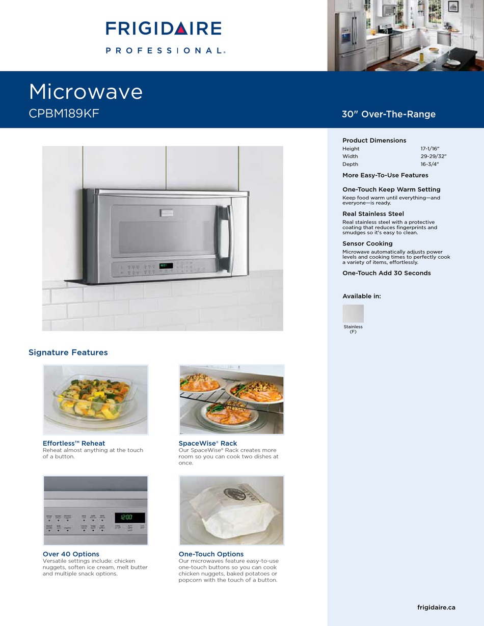 frigidaire professional fpmo3077t