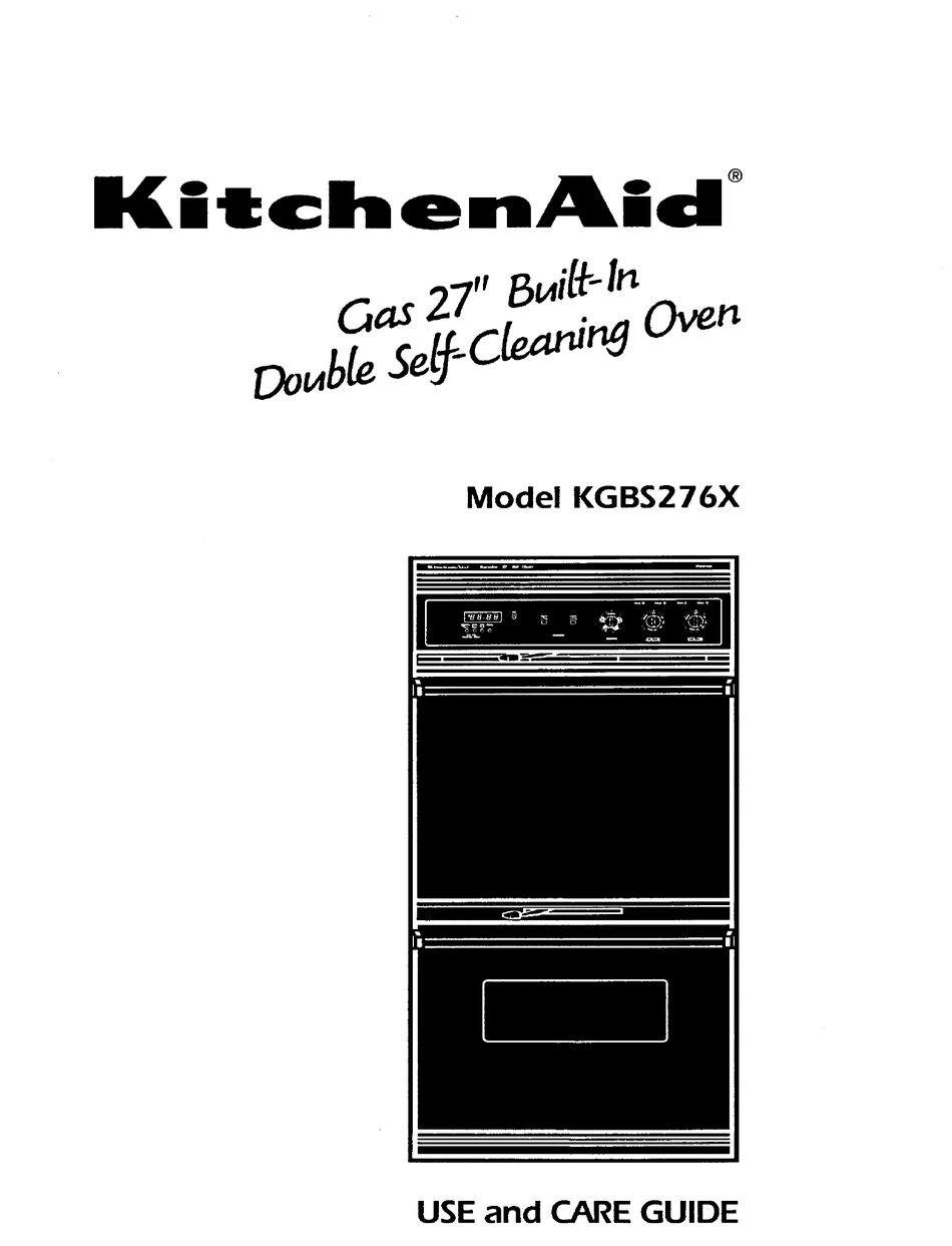 Kitchenaid Kgbs276x Use And Care Manual