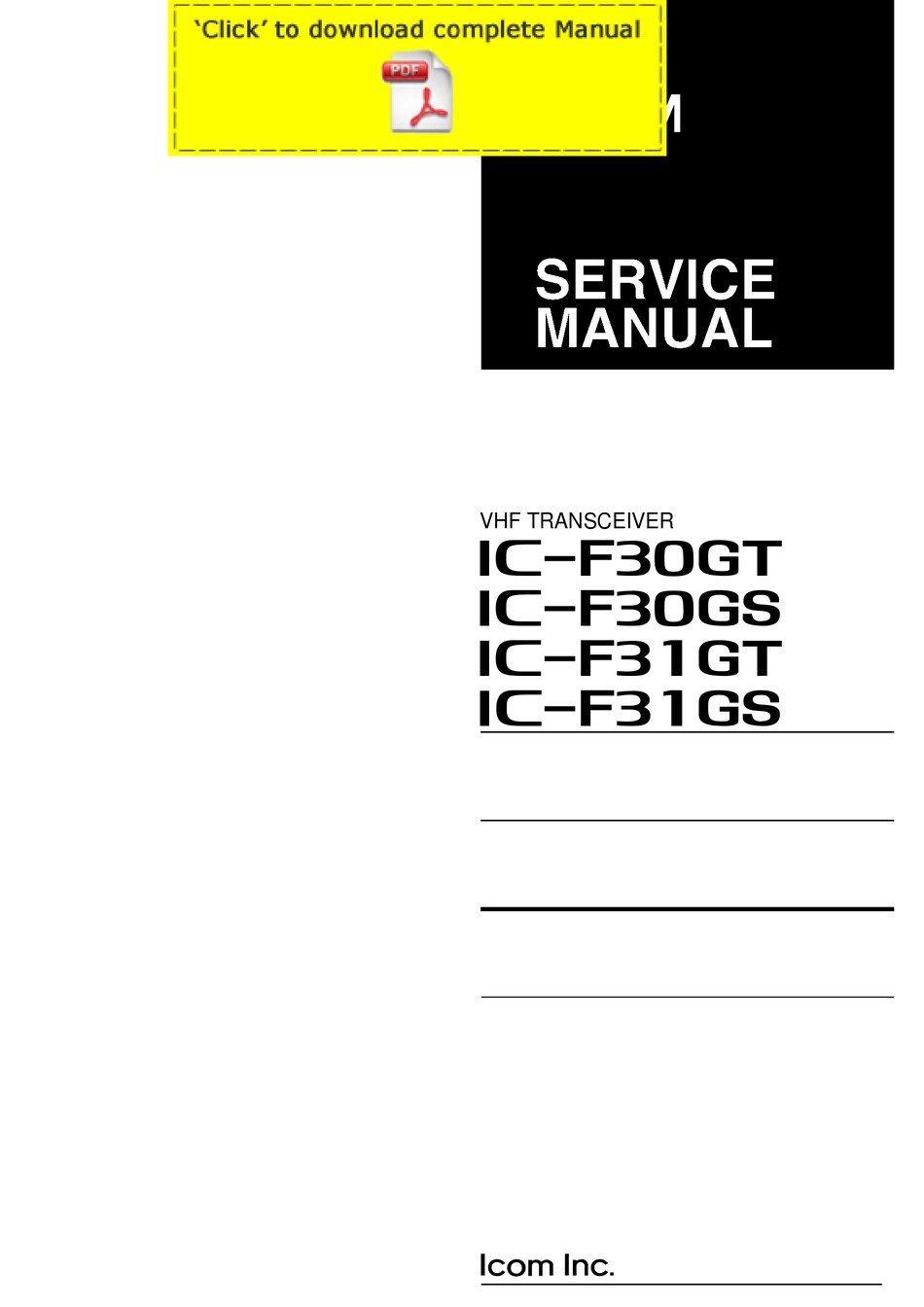 icom ic-v200 service manual