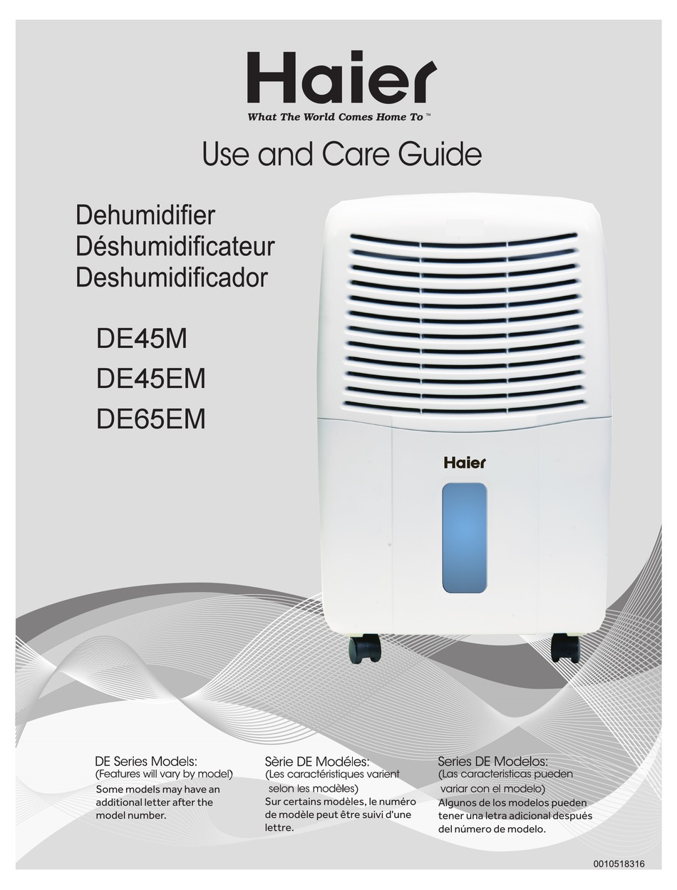 Haier De45em Use And Care Manual Pdf Download Manualslib