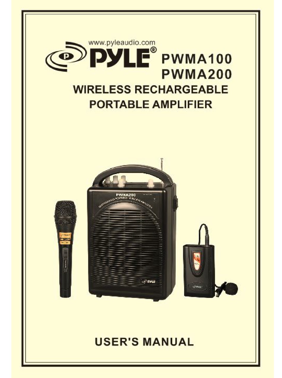 PYLE PWMA 100 USER MANUAL Pdf Download ManualsLib