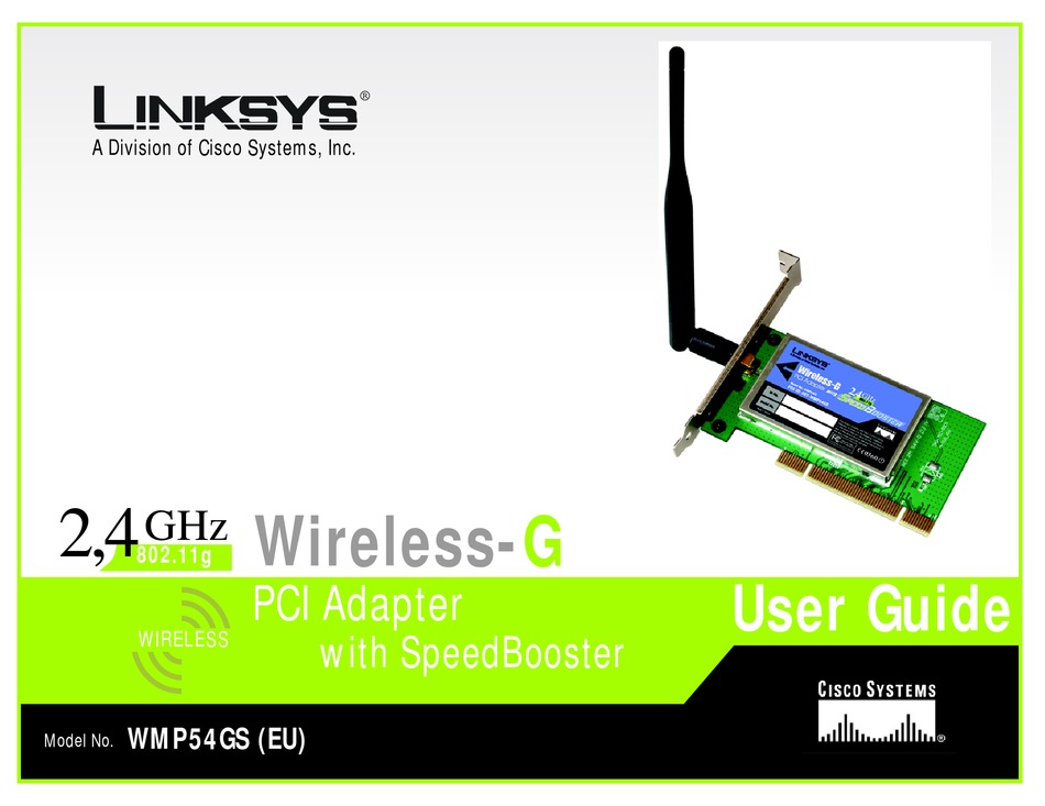 linksys wireless g 2.4 ghz pci adapter wmp54g driver download