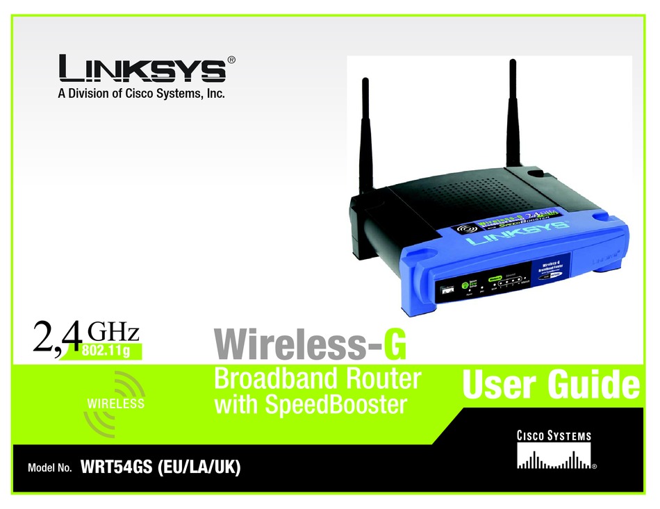 LINKSYS WRT54GS USER MANUAL Pdf Download | ManualsLib