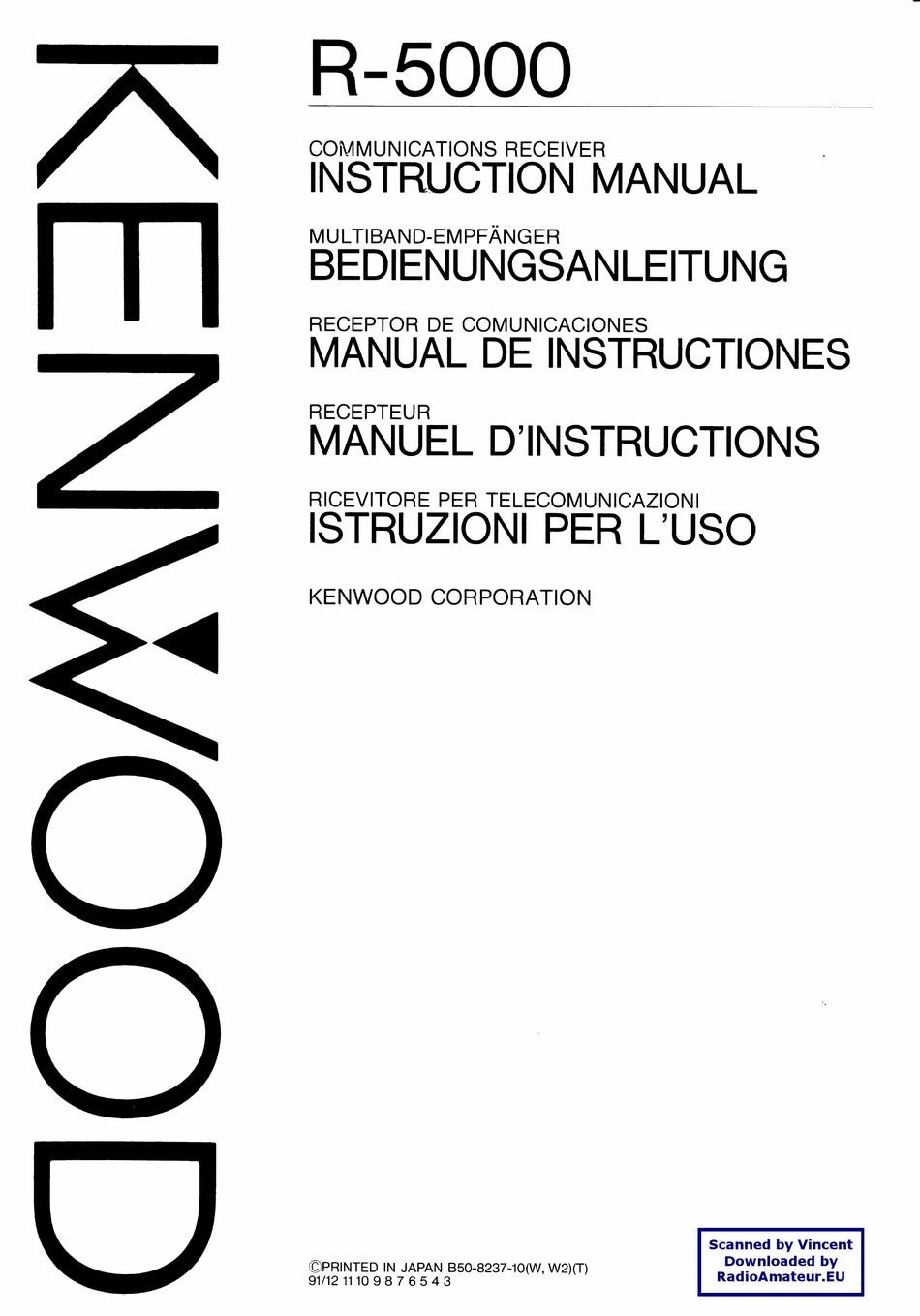 Kenwood R 5000 Instruction Manual Pdf Download Manualslib