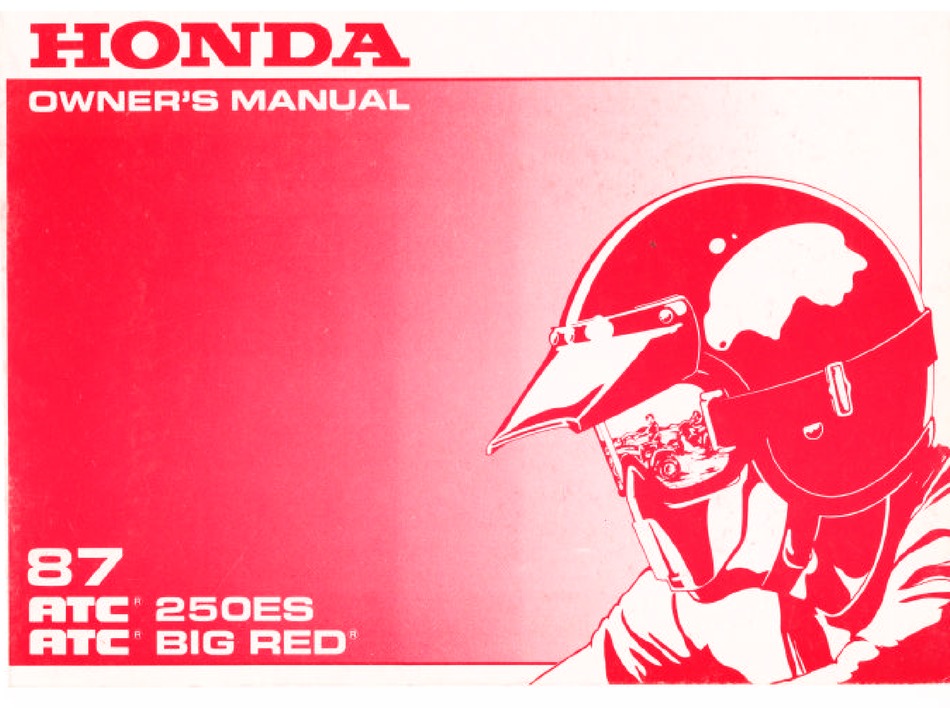 1985-1987 ATC250ES Big Red Service Manual OEM 61HA002 
