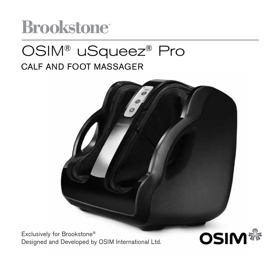 Switch On The Power Brookstone Osim uSqueez Pro Manual Page 10