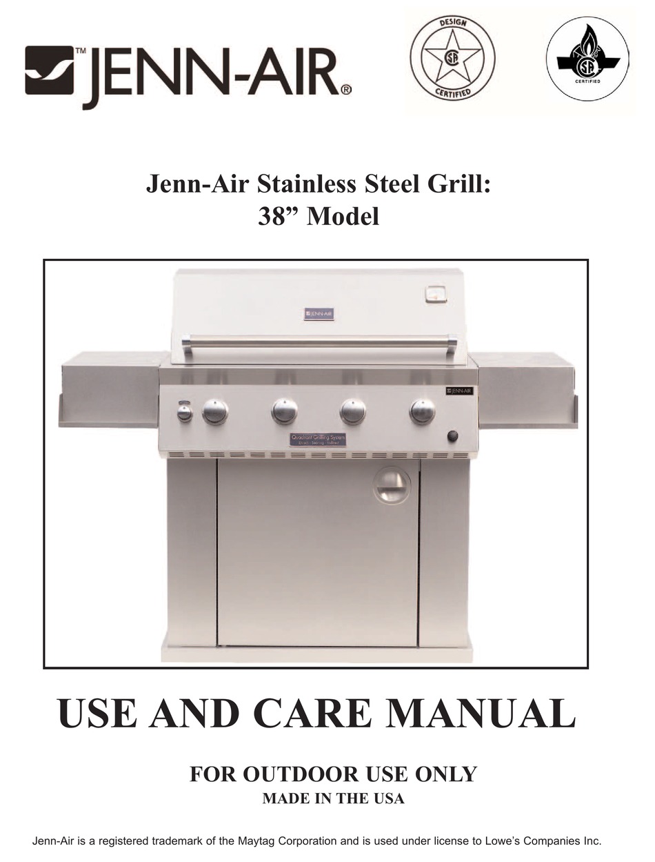 JENN-AIR 38” USE AND CARE MANUAL Pdf Download | ManualsLib