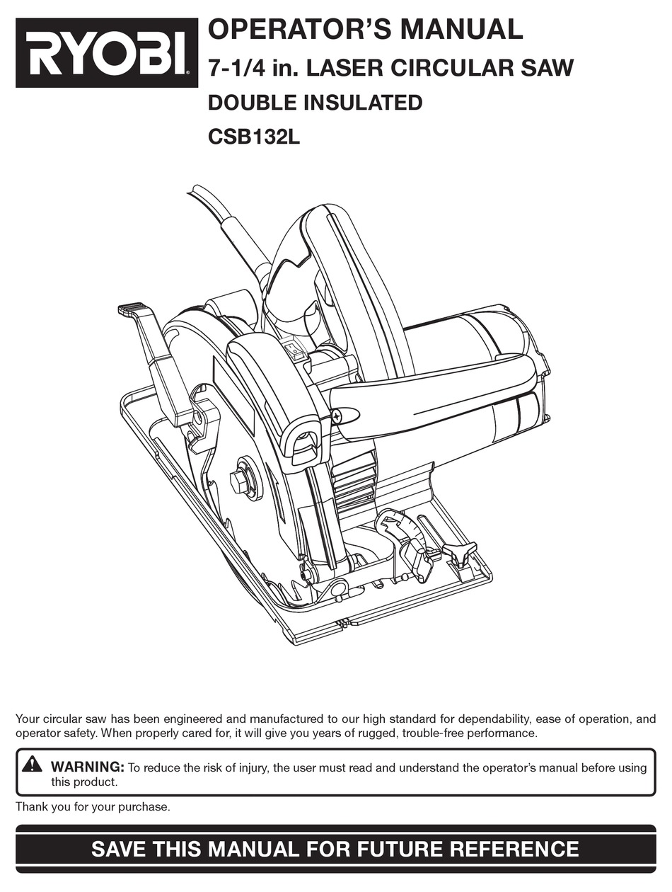 Ryobi csb123 online manual