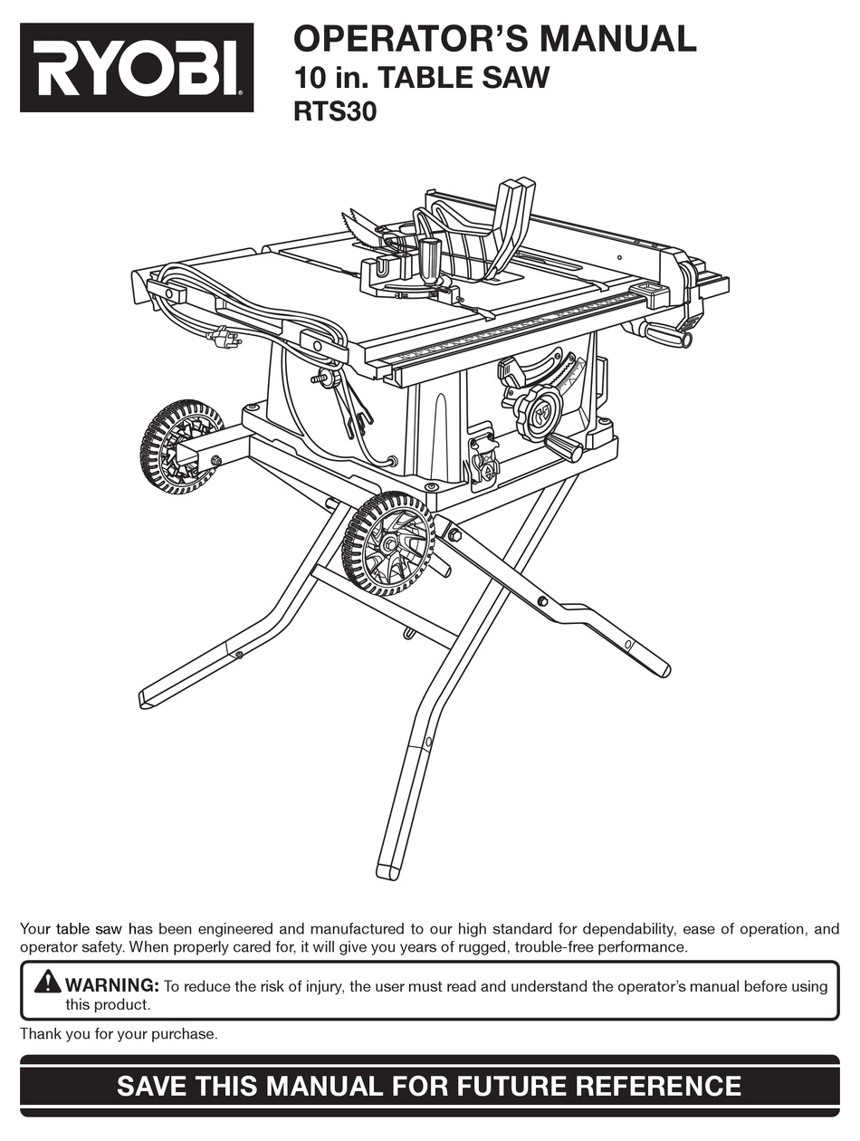 Ryobi rts30 store