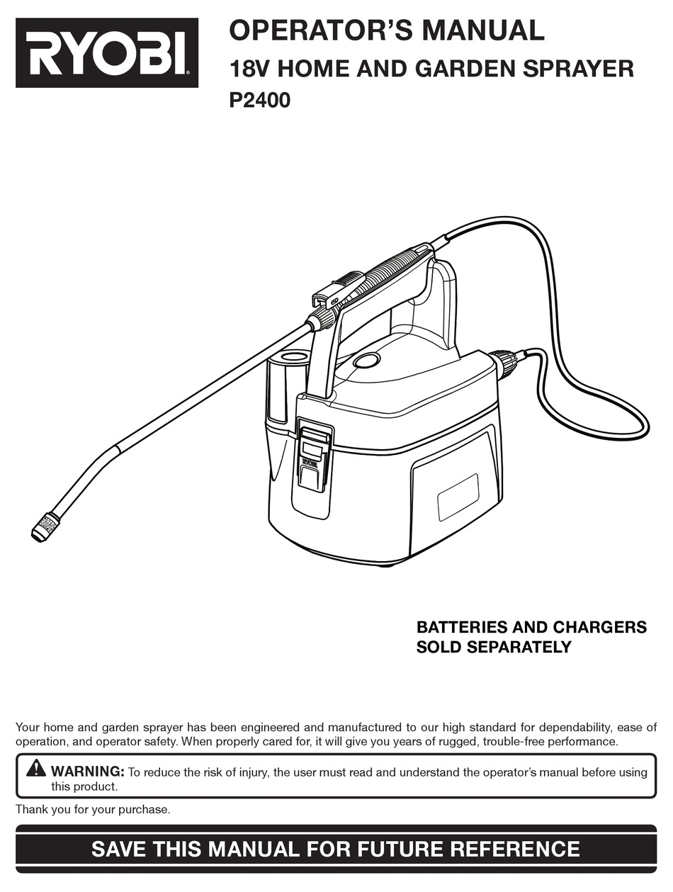 RYOBI P2400 OPERATOR S MANUAL Pdf Download ManualsLib   Ryobi P2400 