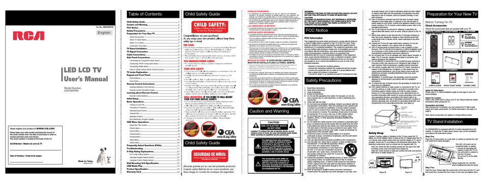 RCA LED52B45RQ USER MANUAL Pdf Download | ManualsLib