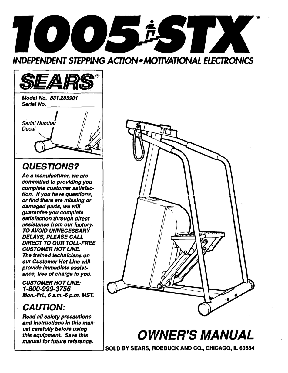 PRO-FORM 1005STX OWNER'S MANUAL Pdf Download | ManualsLib