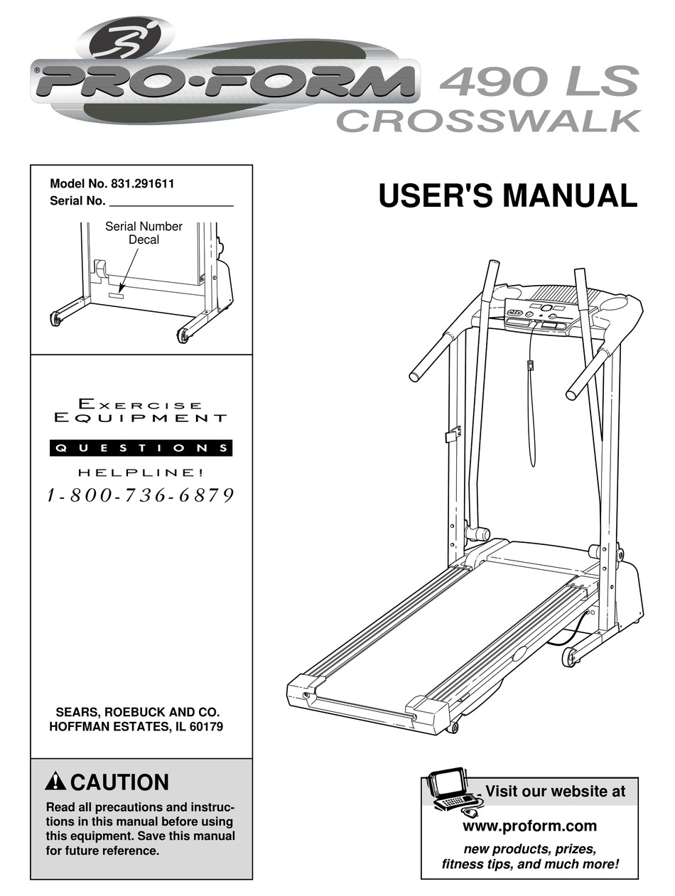 proform crosswalk 405e manual