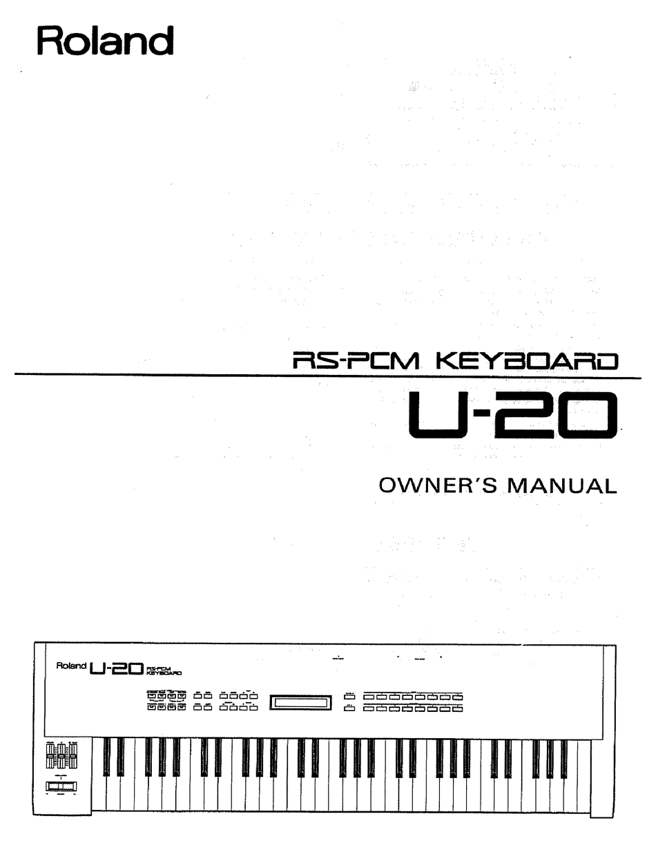 Roland U Owner S Manual Pdf Download Manualslib