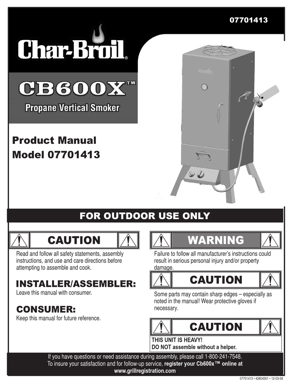 CHARBROIL 7701413 PRODUCT MANUAL Pdf Download ManualsLib