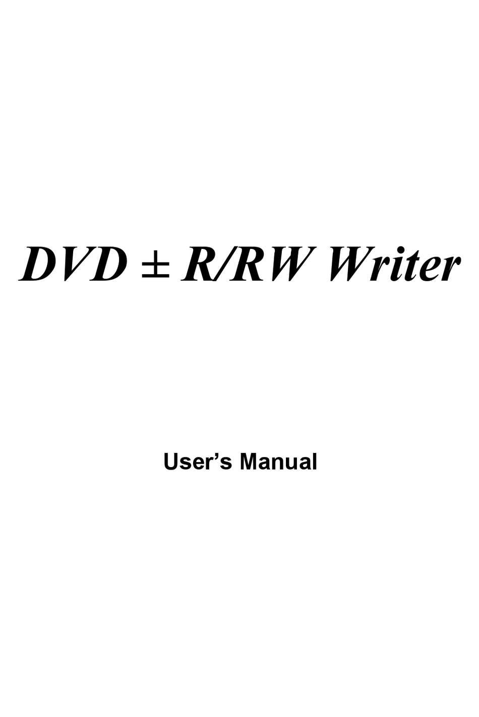 GIGABYTE DVD+R/RW WRITER USER MANUAL Pdf Download ManualsLib