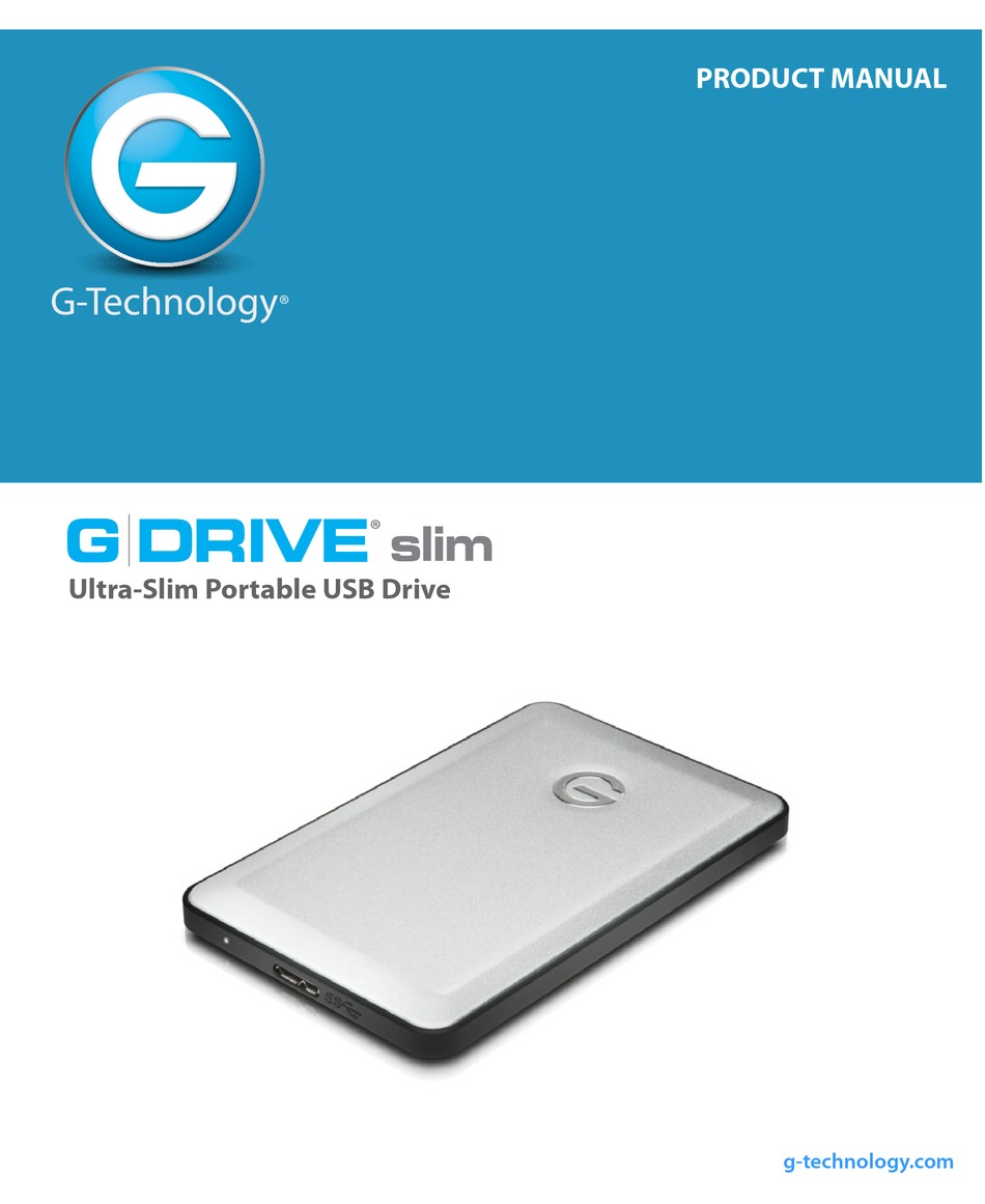 G Technology G Drive Slim Product Manual Pdf Download Manualslib