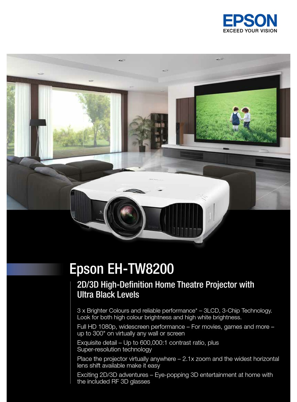 EPSON EH-TW8200 SPECIFICATIONS Pdf Download | ManualsLib