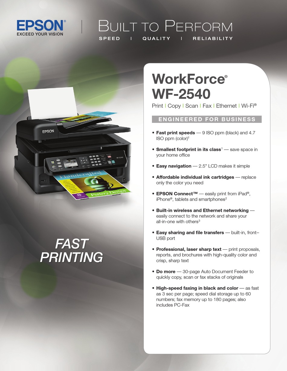 epson wf 2540 printer user manual