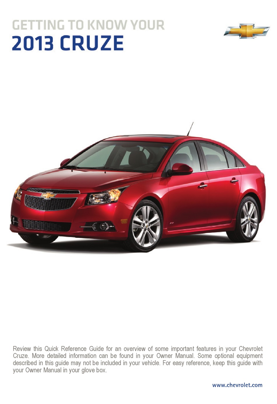 CHEVROLET 2013 CRUZE QUICK REFERENCE MANUAL Pdf Download | ManualsLib