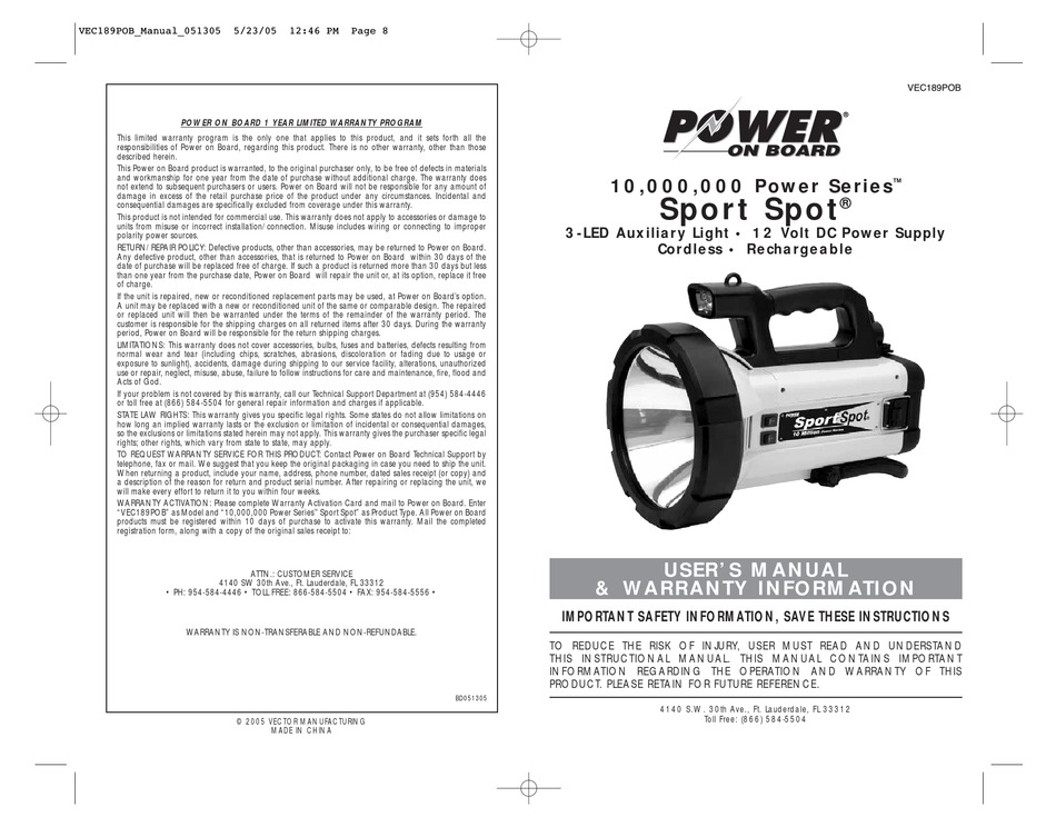 Power on board sport spot replacement battery