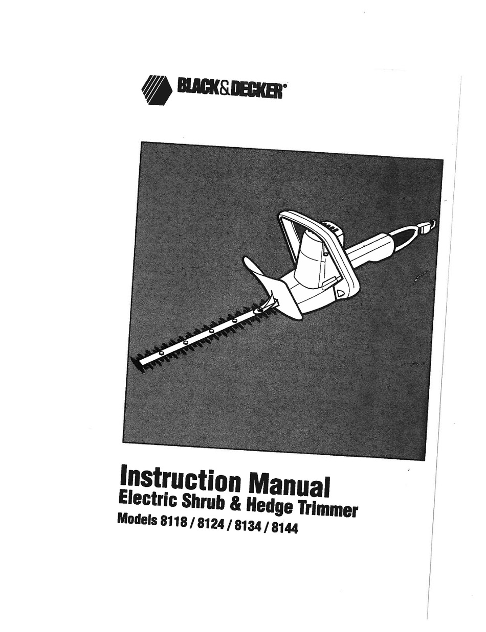 BLACK & DECKER 8118 INSTRUCTION MANUAL Pdf Download | ManualsLib