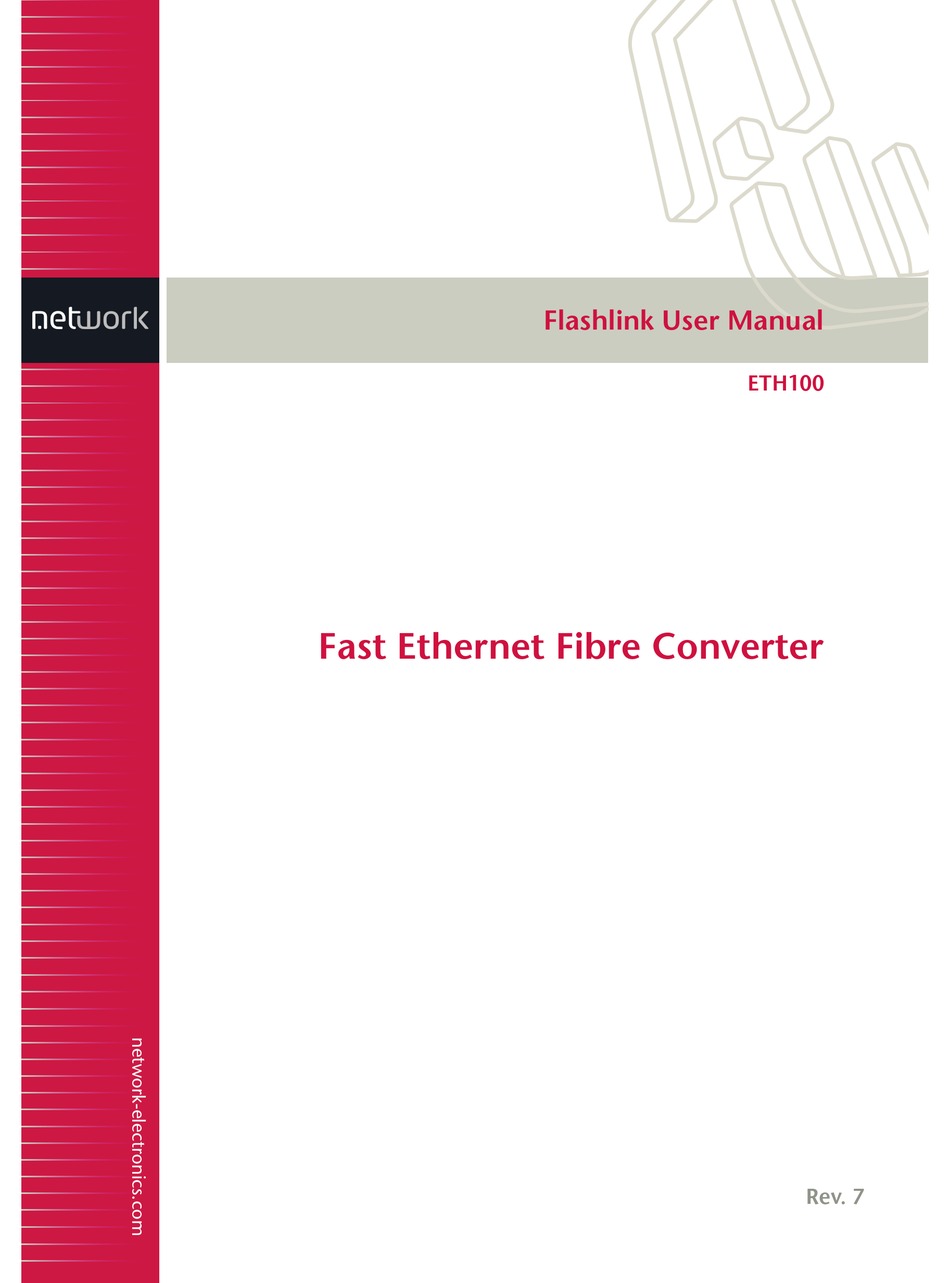NETWORK ELECTRONICS FLASHLINK ETH100 USER MANUAL Pdf Download ManualsLib