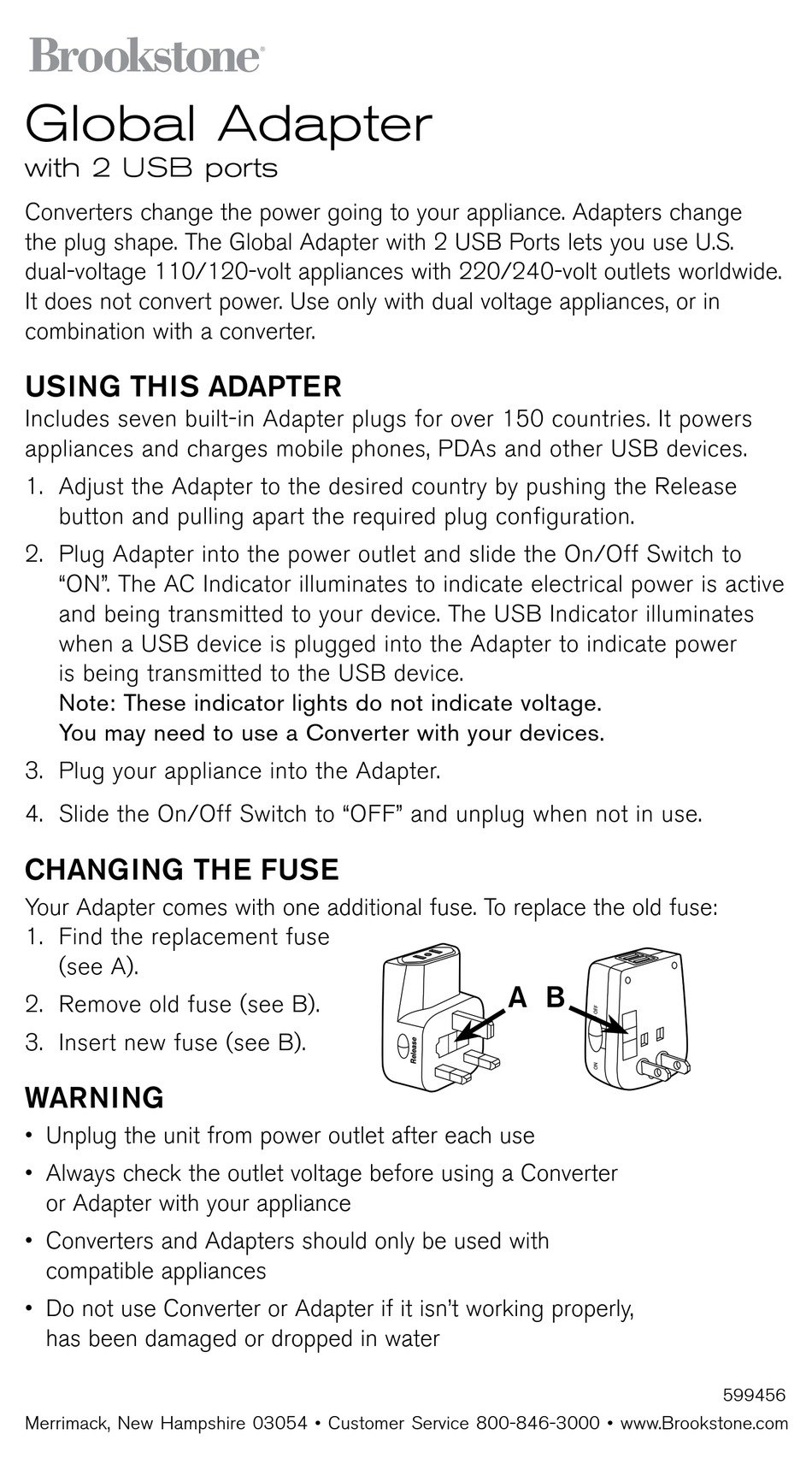 BROOKSTONE GLOBAL CONVERTER QUICK MANUAL Pdf Download ManualsLib