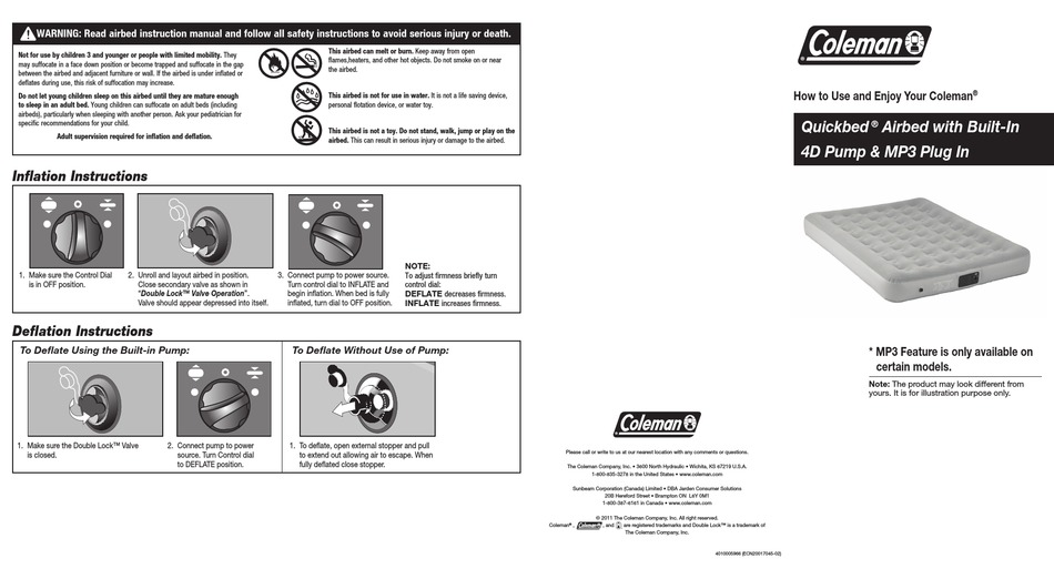 coleman mattress pump