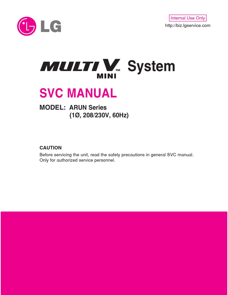 LG MULTI V MANUAL Pdf Download | ManualsLib