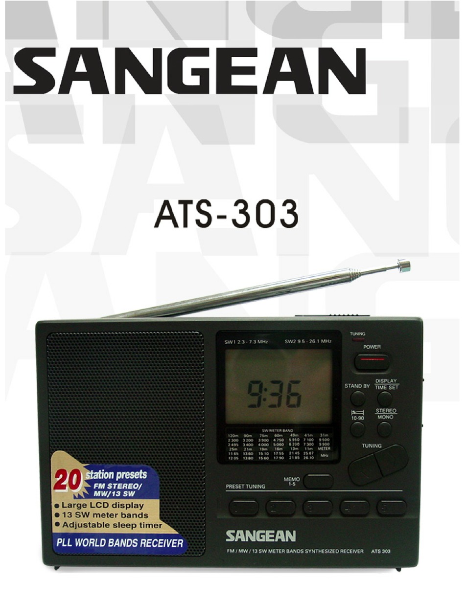 SANGEAN ATS303 USER MANUAL Pdf Download ManualsLib