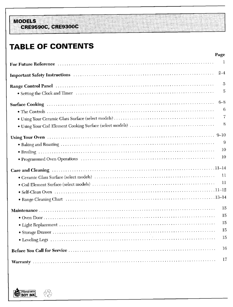 MAYTAG CRE9590C USE & CARE MANUAL Pdf Download ManualsLib