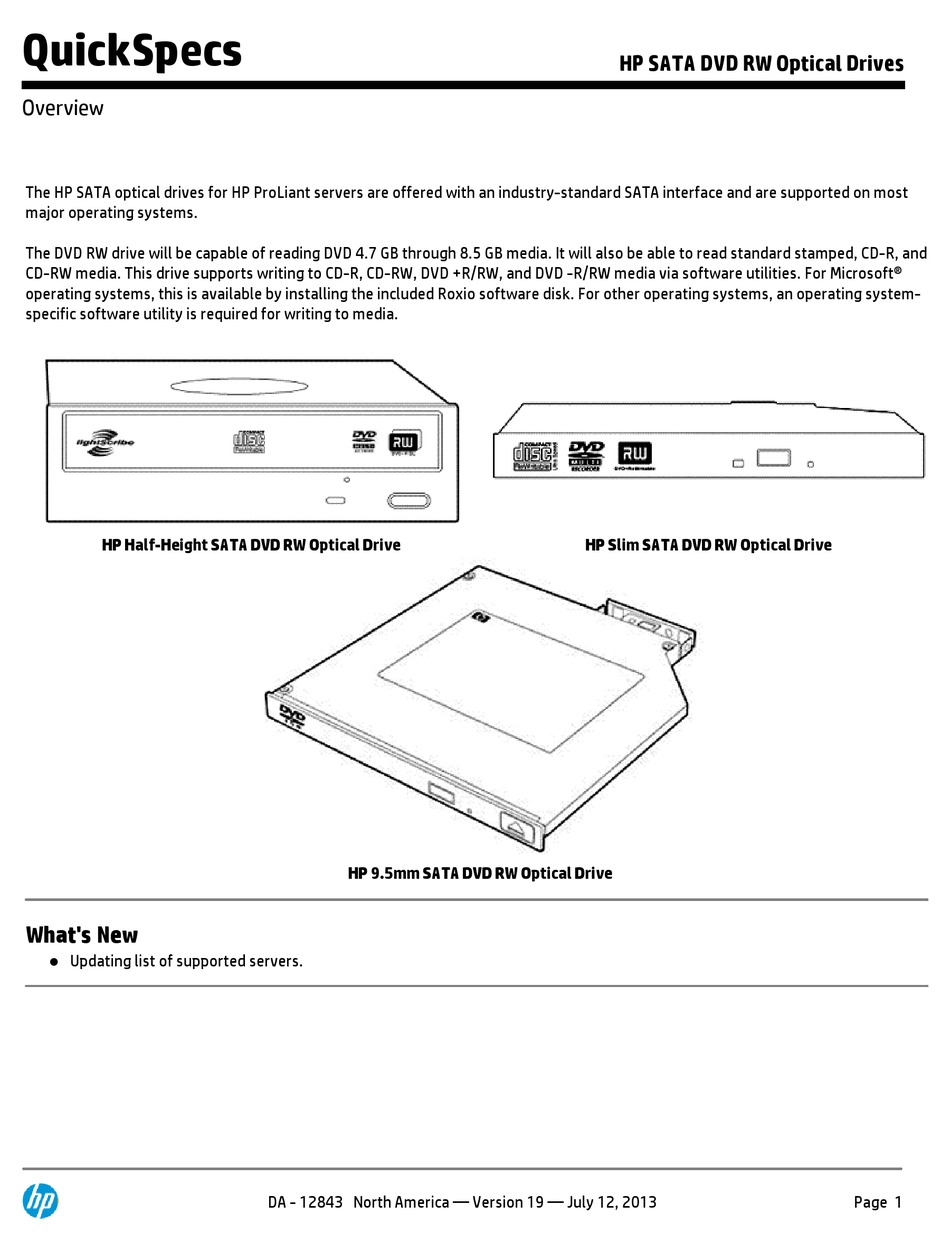 HP 624192-B21 QUICKSPECS Pdf Download | ManualsLib