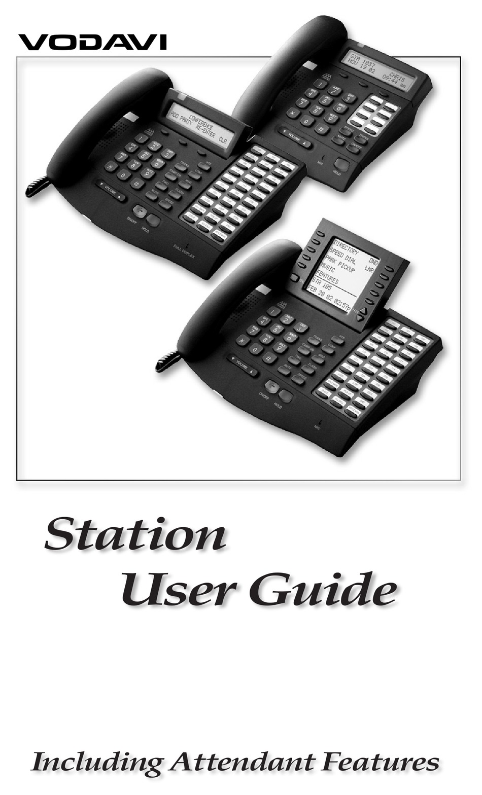 Vodavi Triad Starplus Digital Business Phone Station User Guide Manual Attendant 