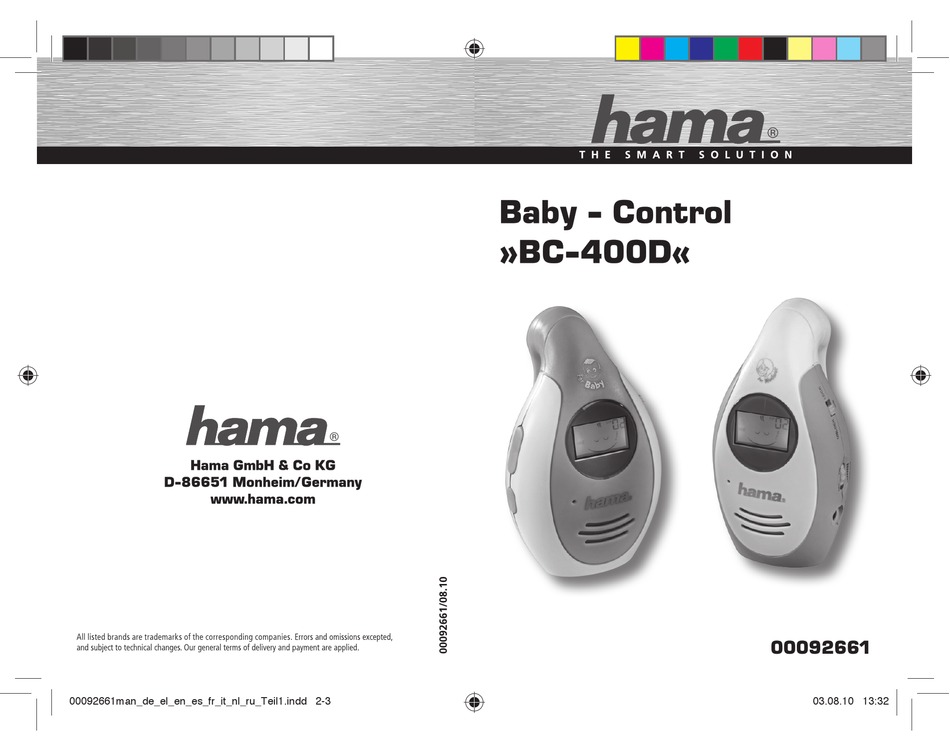 Baby control. Hama Baby Control BC-d400. Hama GMBH & co. kg. Hama d-86651 камера. Havit h2040d operating instructions.