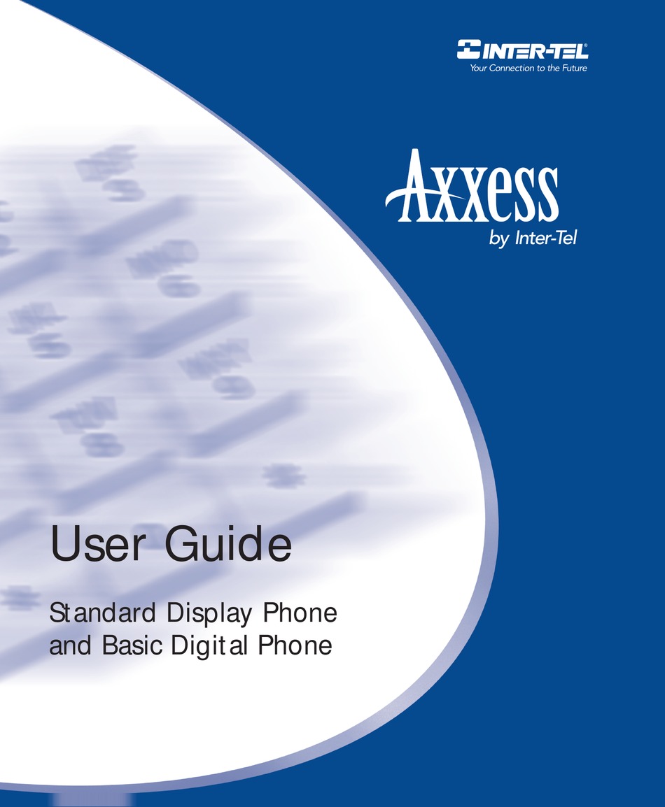 INTERTEL STANDARD DISPLAY PHONE USER MANUAL Pdf Download ManualsLib