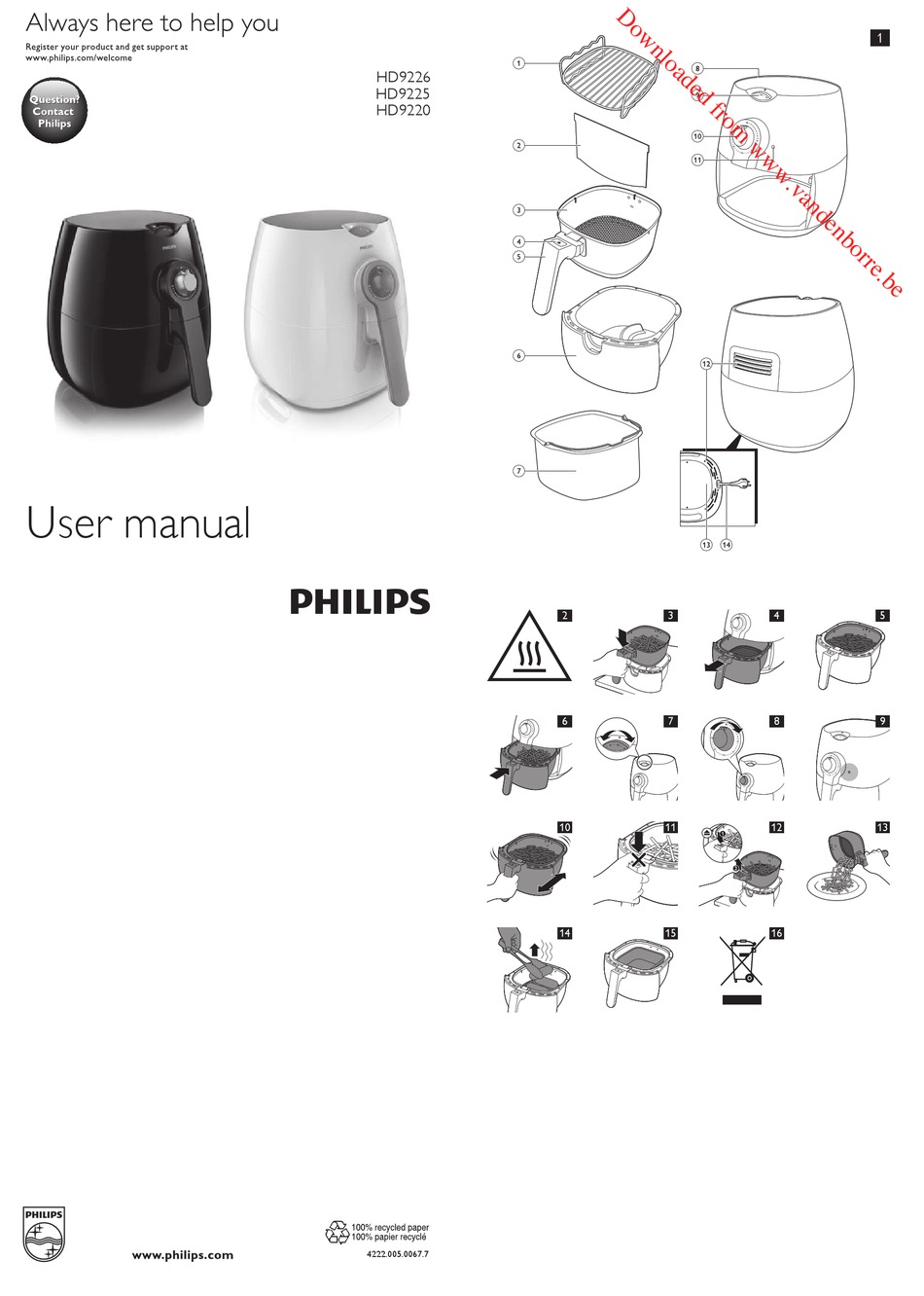 Mode d'emploi Philips Pure Essentials Collection HD4686 (Français - 92 des  pages)