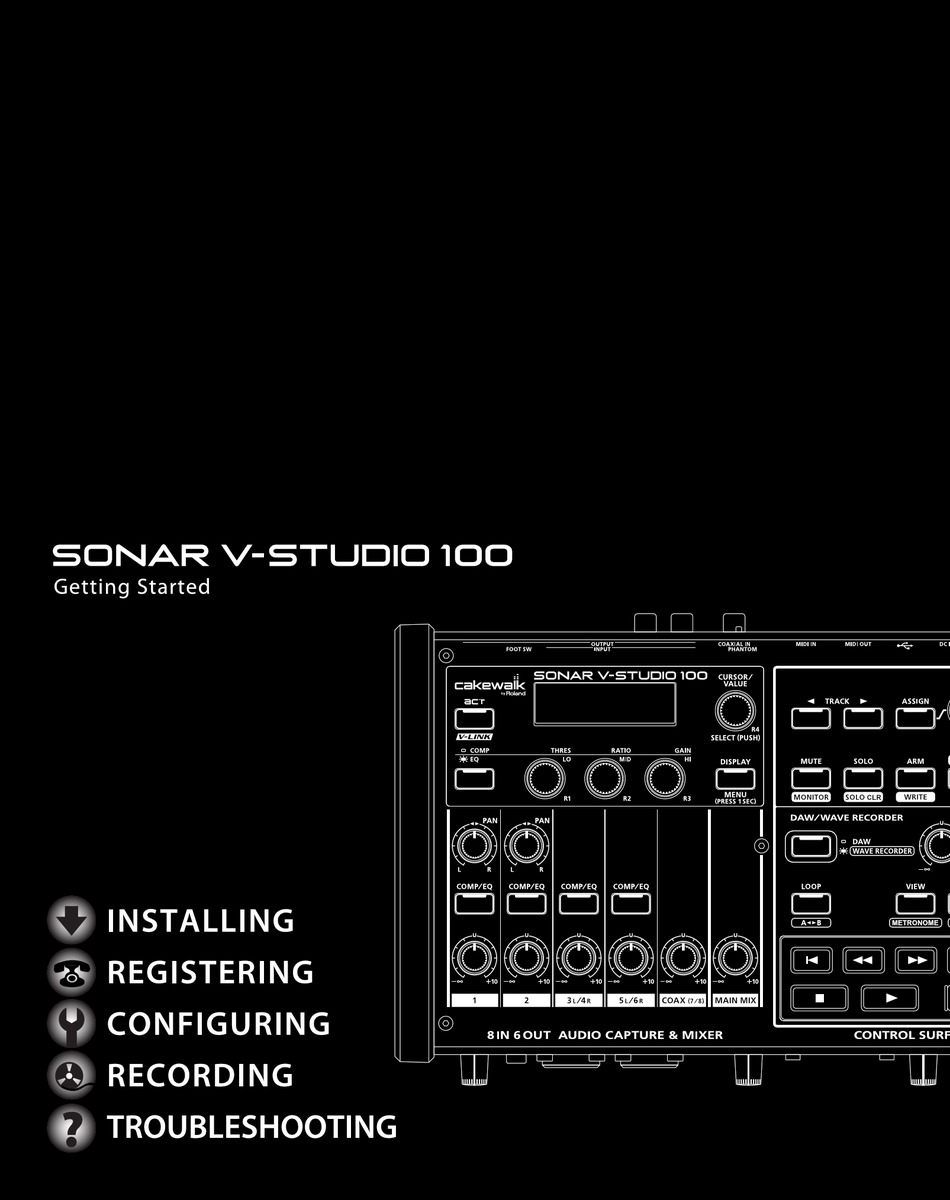 ROLAND SONAR V-STUDIO 100 GETTING STARTED Pdf Download | ManualsLib