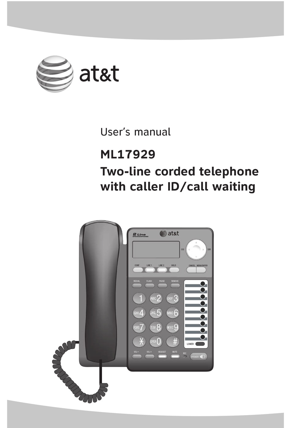 AT&T ML17929 USER MANUAL Pdf Download | ManualsLib