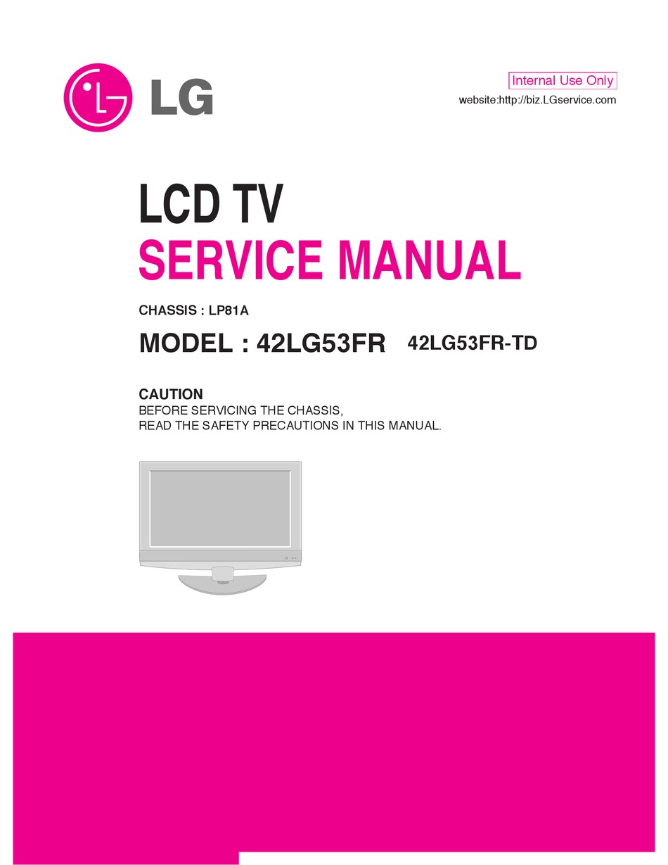 LG 42LG53FR SERVICE MANUAL Pdf Download | ManualsLib