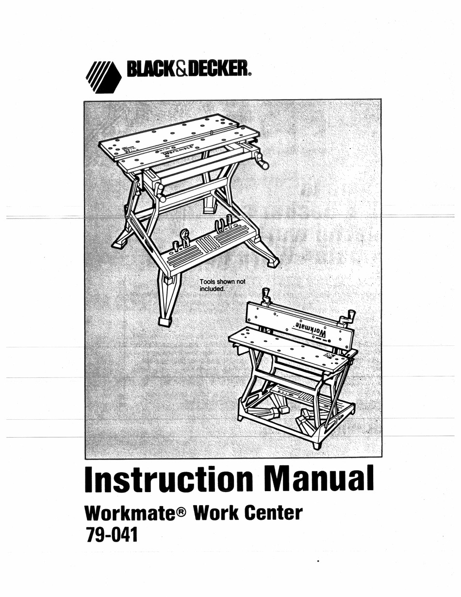 Black & Decker Workmate 425 TYPE 5 - Workbench Manual