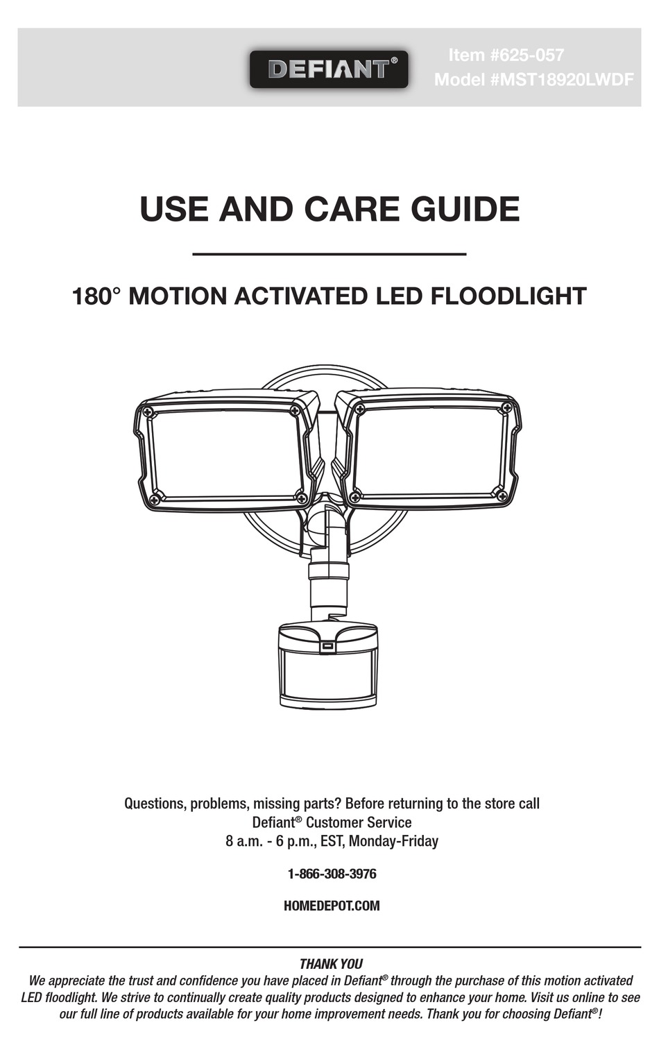 DEFIANT MST18920LWDF USE AND CARE MANUAL Pdf Download | ManualsLib