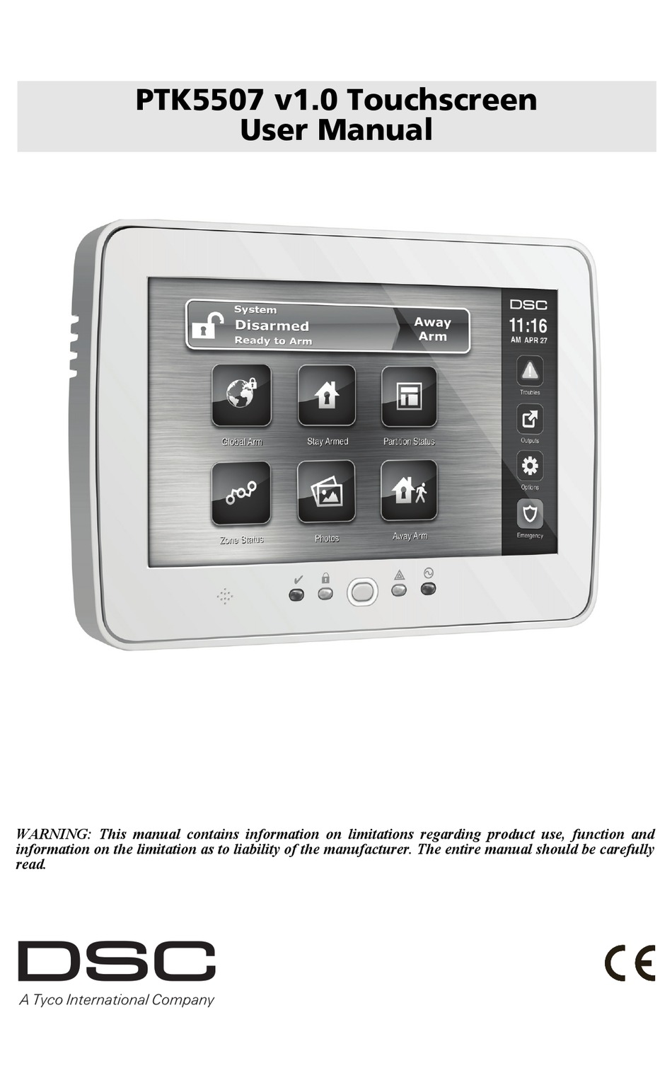 Dsc Pk5501 User Manual