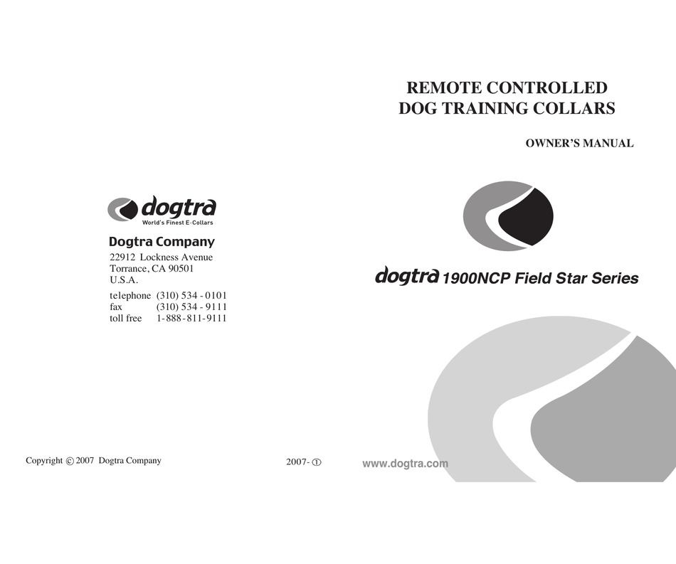 dogtra 1900s manual