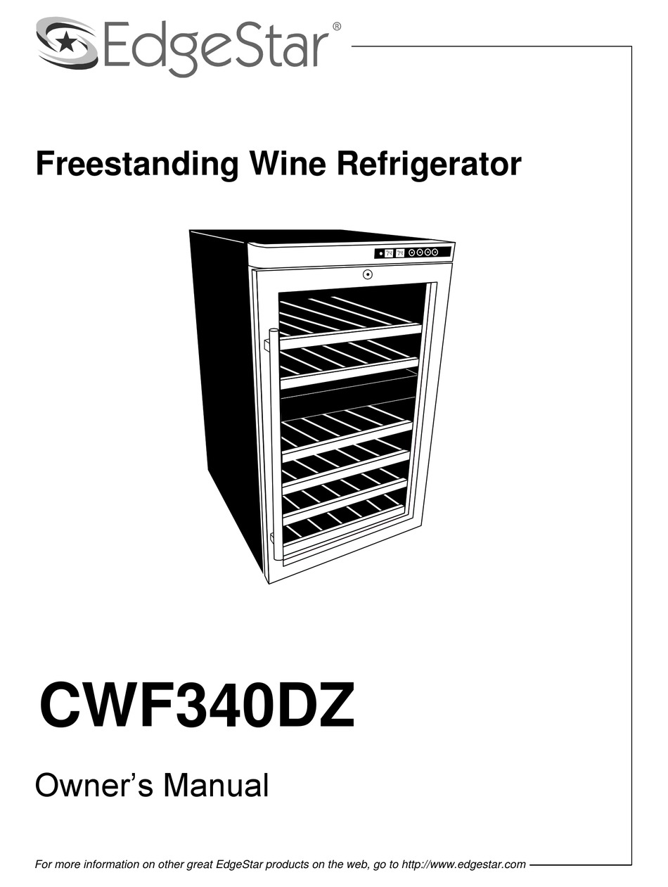 Edgestar Cwf340dz Owner S Manual Pdf Download Manualslib