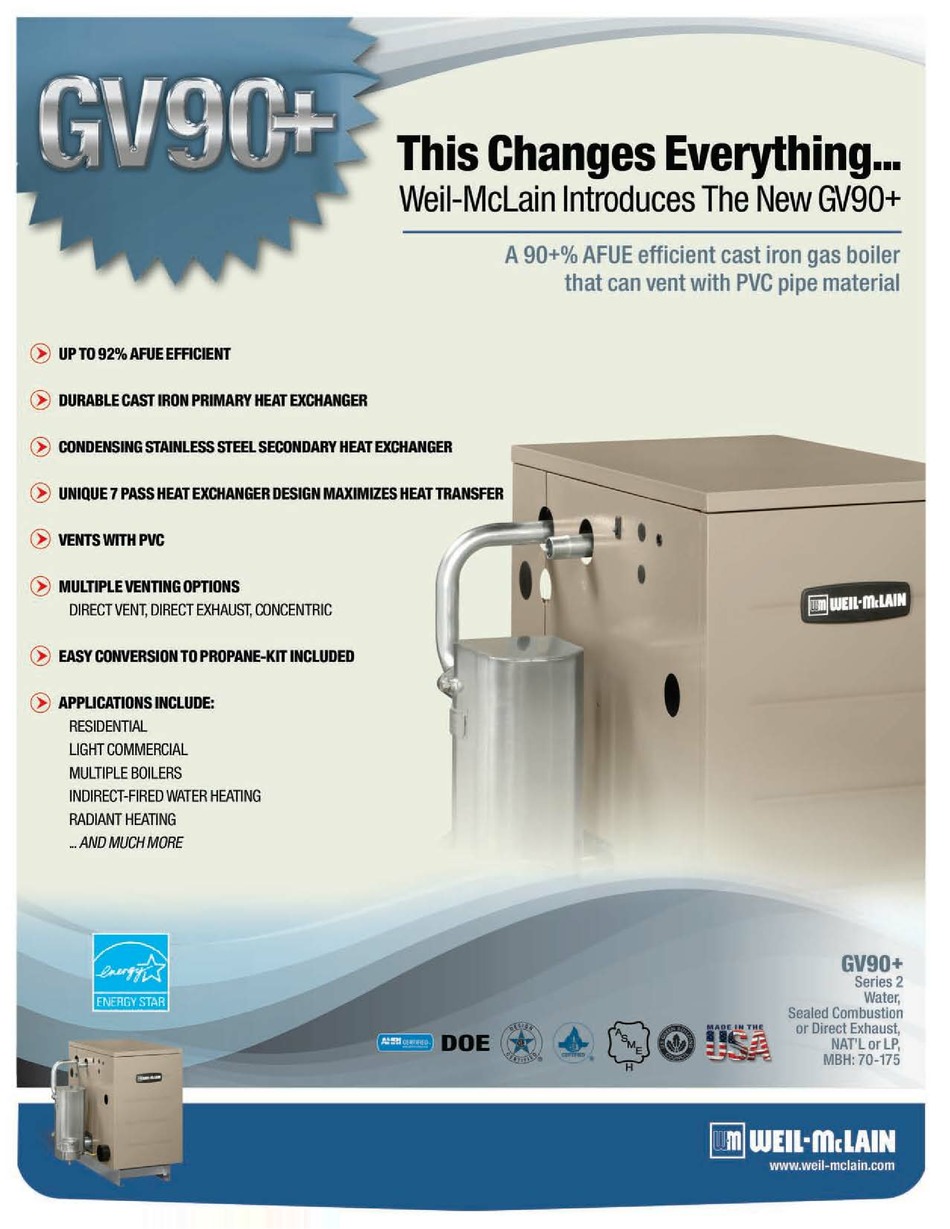 WEIL-MCLAIN GV90+3 BROCHURE & SPECS Pdf Download | ManualsLib